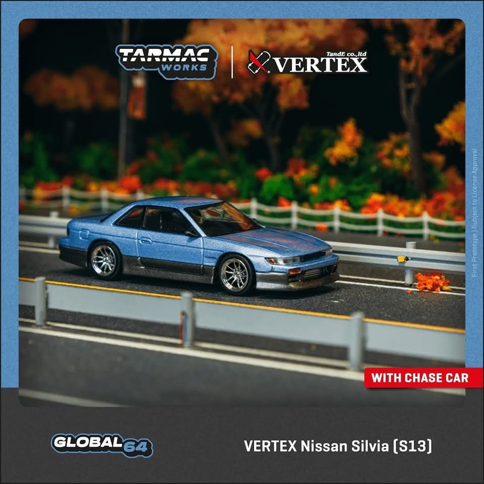 Pre Order Tarmac Vertex Nissan Silvia Blue