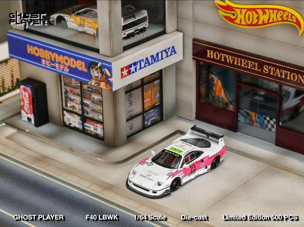 GHOST PLAYER 1/64 LBWK F40 Flash Livery Diecast Model Pink Flash