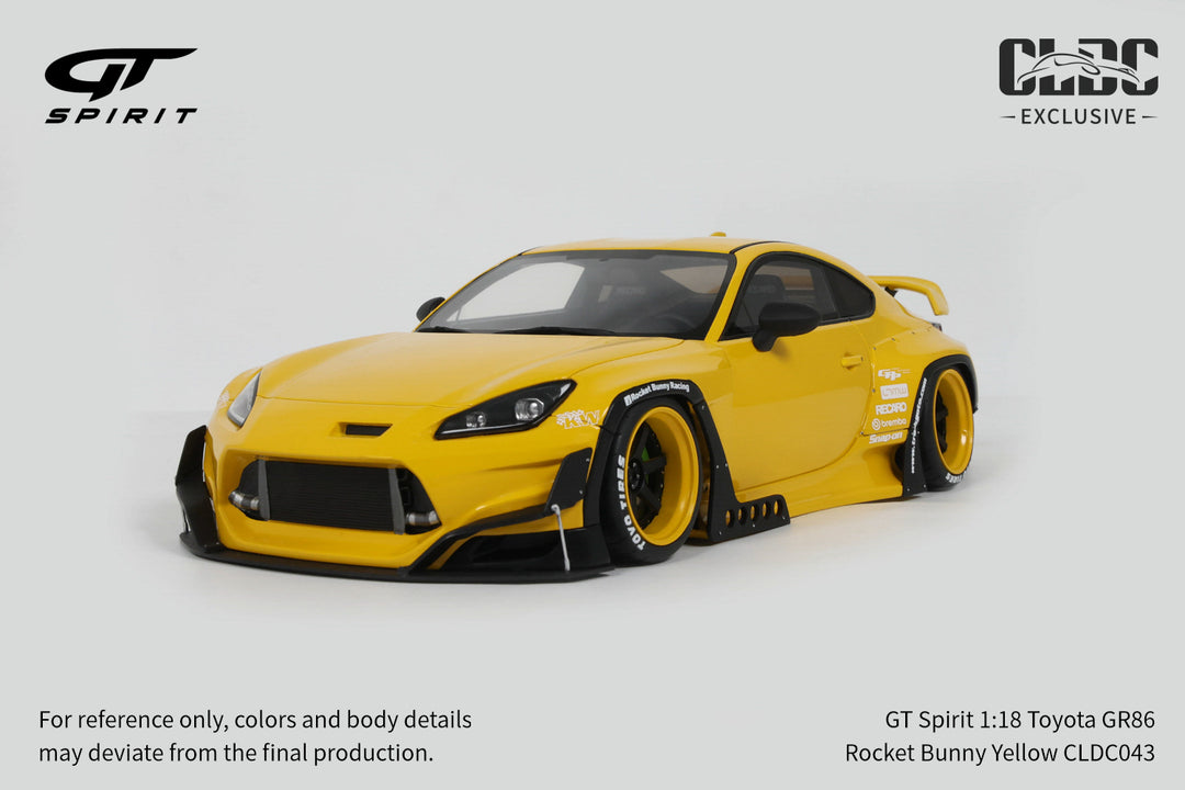 GT Spirit 1:18 Toyota GR86 Rocket Bunny Yellow CLDC043