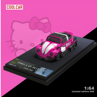 Cool Car 1/64 RWB Volkswagen Beetle Targa Container Set in Hello Kitty Pink