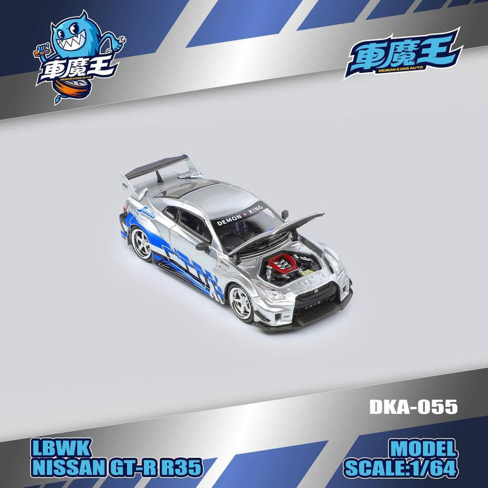 Demon King Auto 1/64 GTR35 RR Metal Blueberry Livery