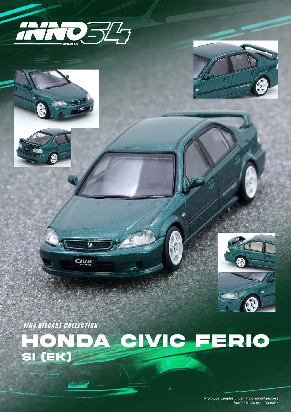 Inno64 HONDA CIVIC Ferio Si (EK) Green