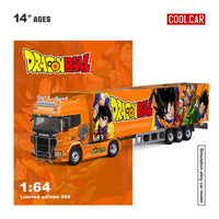 CC 1:64 Scania container truck Dragon Ball painted replica alloy car model