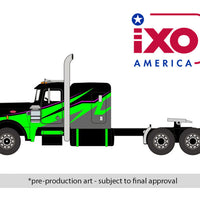 (Preorder) IXO Models 1:64 1973 Peterbilt 359 – Black and Lime