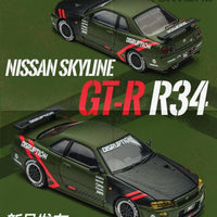 Time Micro 1:64 Skyline GT-R R34 Nismo Z-Tune
Matte Green