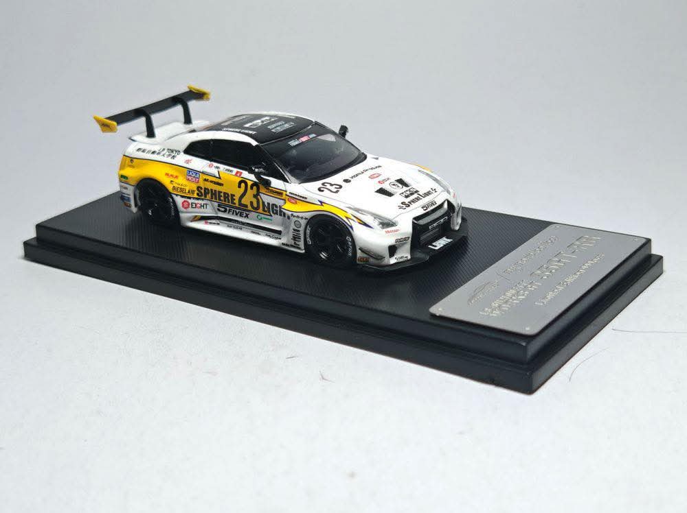 MC 1/64 LB GTR GT White Flash Livery  Ver. 2 Rear Wing/3-Foot Tail Wing