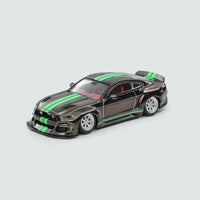 (Copy) Liberty 1:64 The sixth-generation Mustang Clinched widebody kit (low enough, wide enough)Chrome Gun Grey +Fluorescent Green Stripes