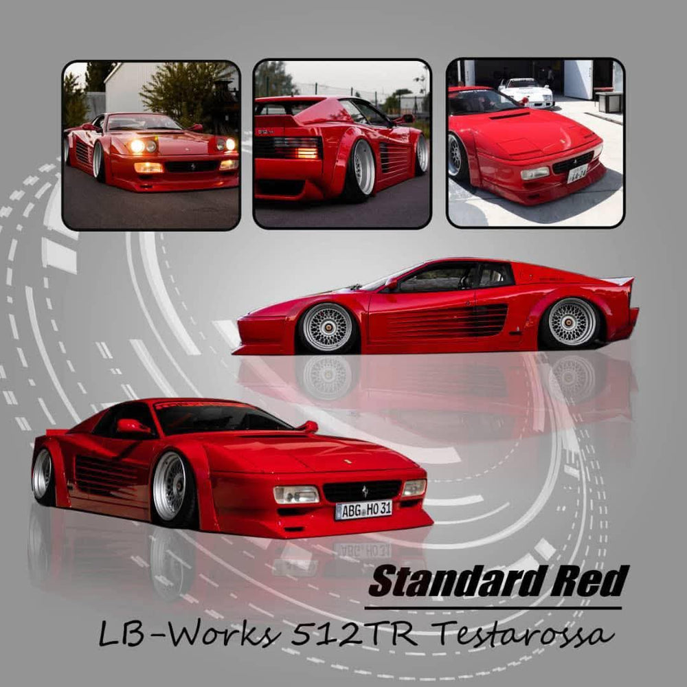 Star Model
512TR / Testarossa, LB-Works Modified.
Red (Silver Rims) 
Retractable-Headlight