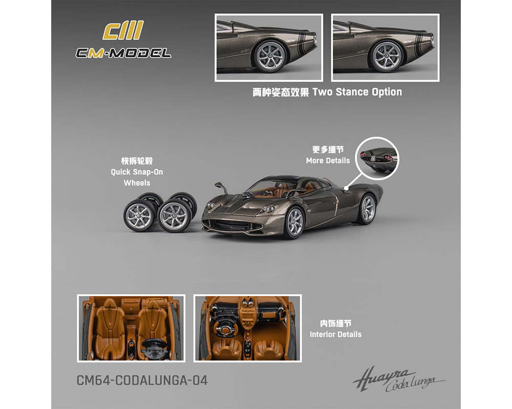 (Preorder) CM Model 1:64 Pagani Codalunga – Gunmetal Gray- Limited Edition