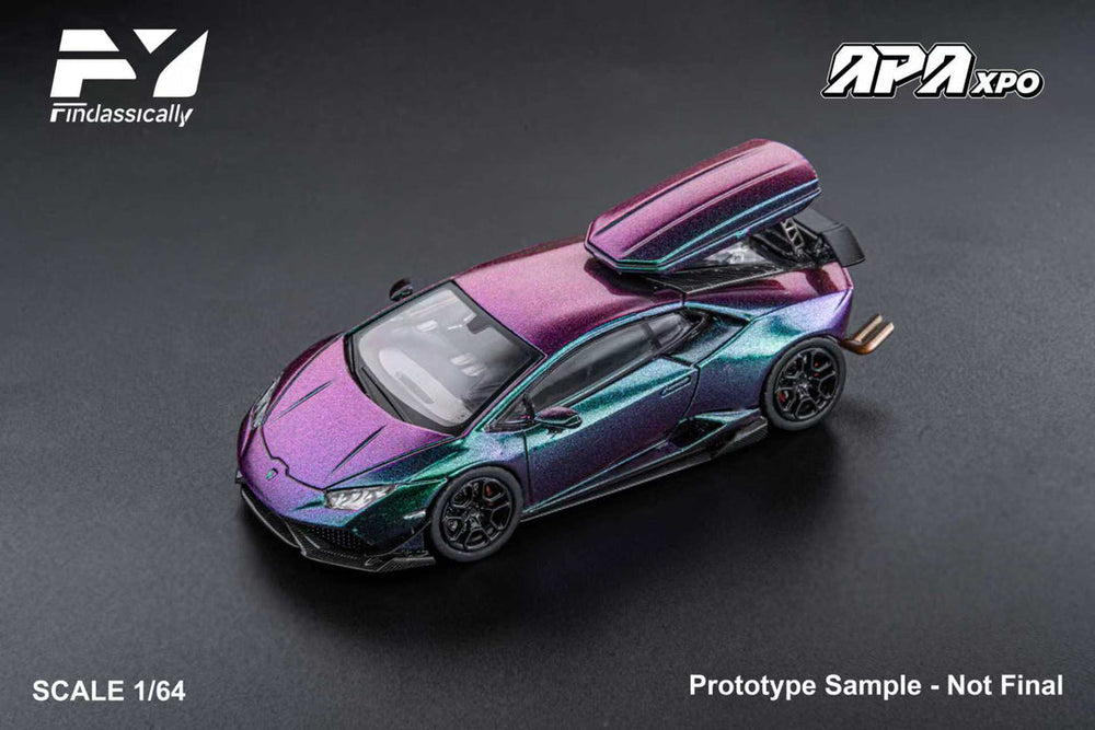Finclassically 1:64 Lamborghini Huracan LP610 Cartelfunds Twin-Turbo - Chameleon Foshan Limited Edition
