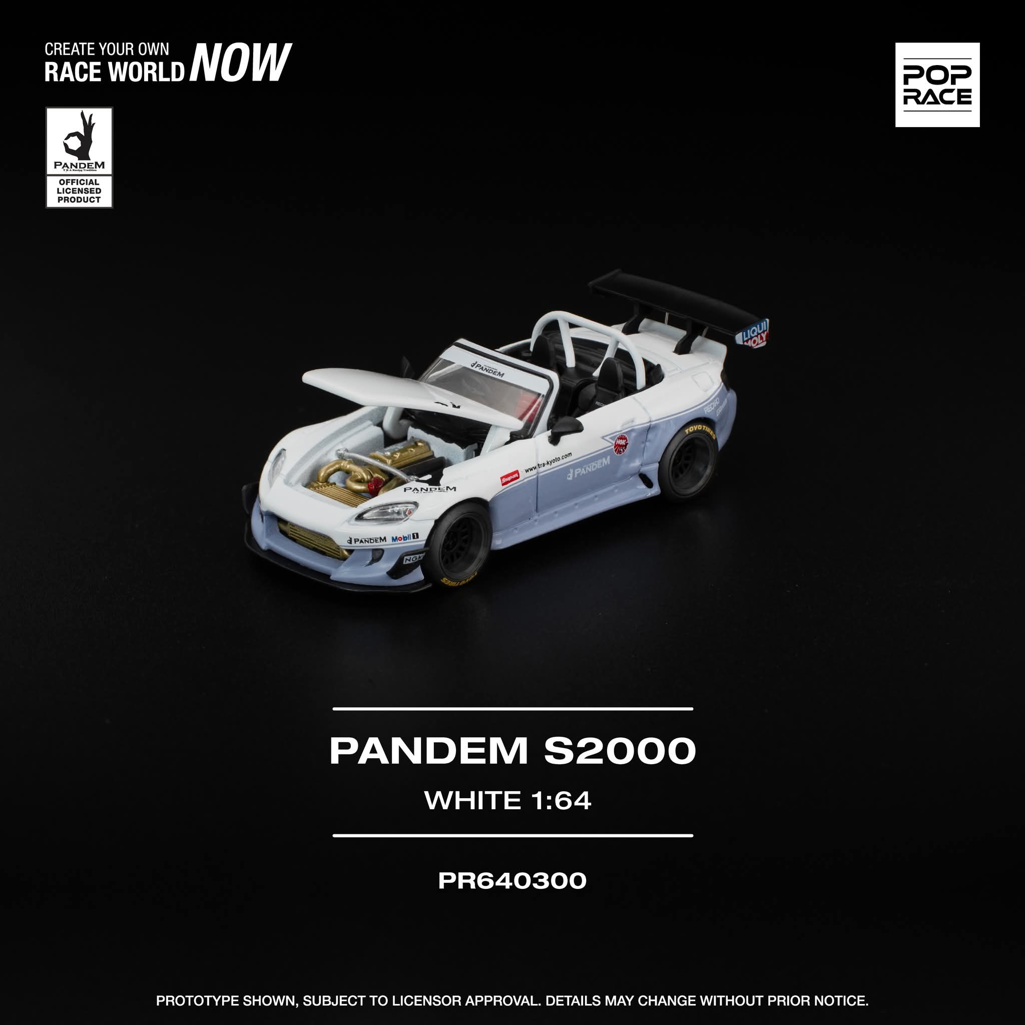 Pop Race PR640300 PANDEM S2000 WHITE NEW TOOLING