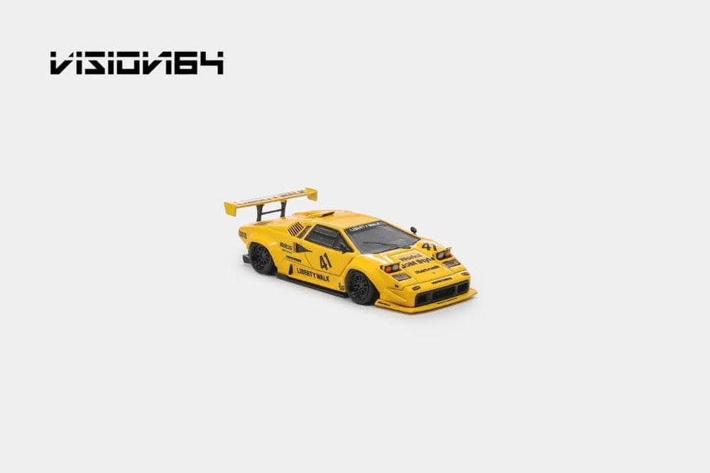 Vision64 1:64 
Countach LP500, LB-Works Modified Yellow
Retractable-Headlight