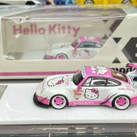 XKE 1/64 Porsche RWB 993 Diecast Model Hello Kitty Livery