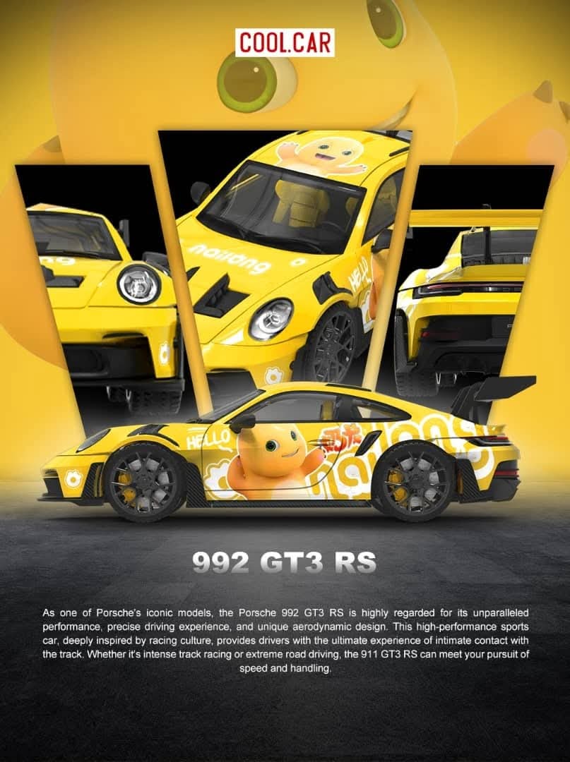 Cool Car x Time Micro 1:64
992 GT3 RSYellow Nailong Livery