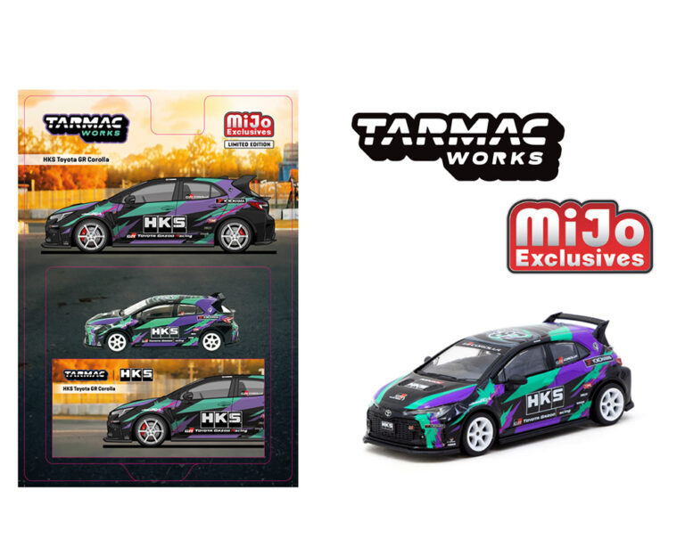 (Preorder) Tarmac Works 1:64 HKS Toyota GR Corolla – Blue MiJo Exclusives