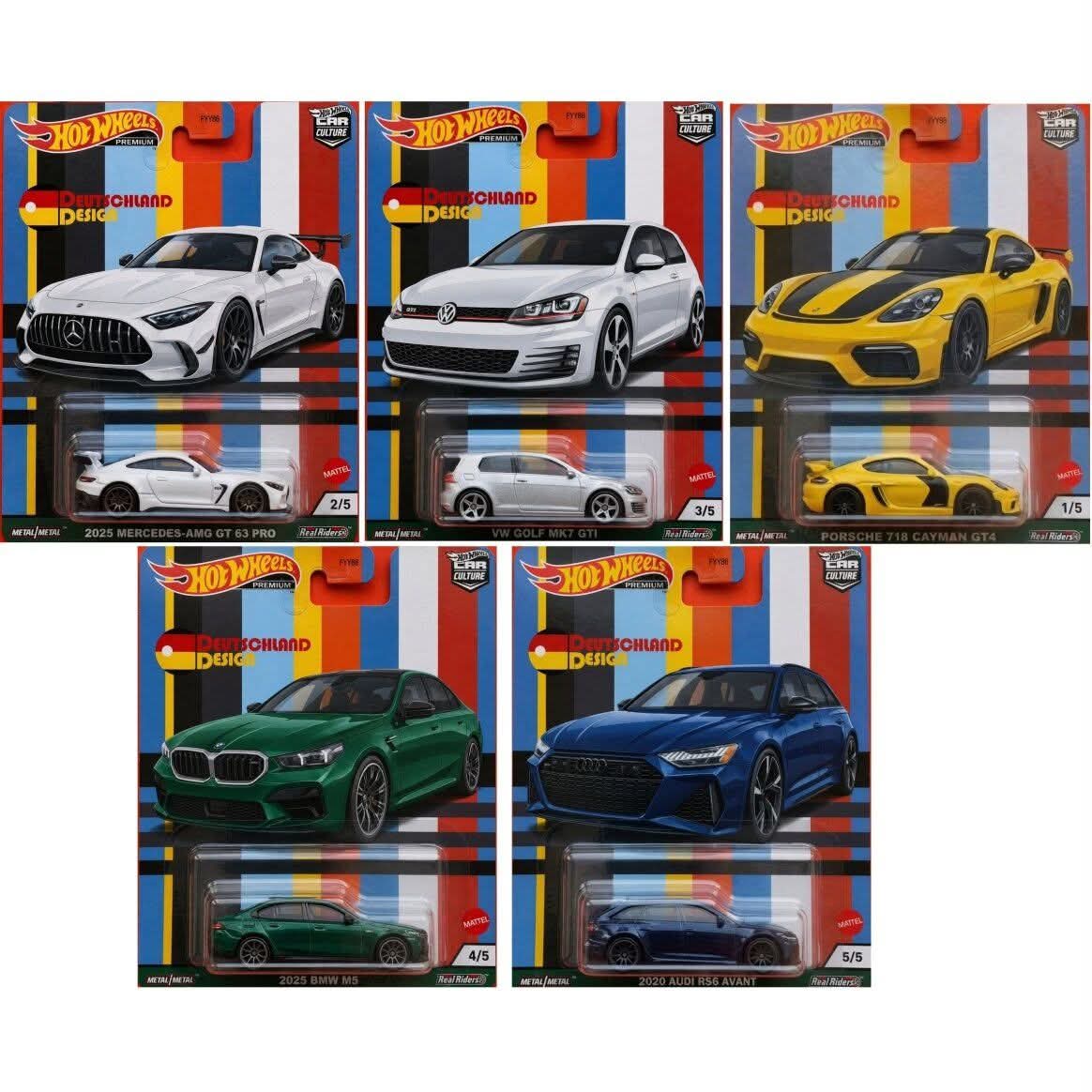 (Preorder) Hot Wheels Deutschland Design Assortment 5" piece Set "Car Culture 10th Anniversary"