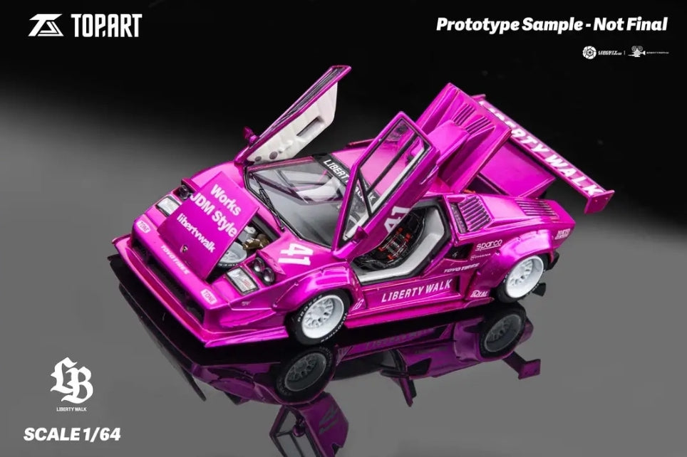 TOPART 1:64 
Diecast Model
LB-Works Countach Metallic Pink
