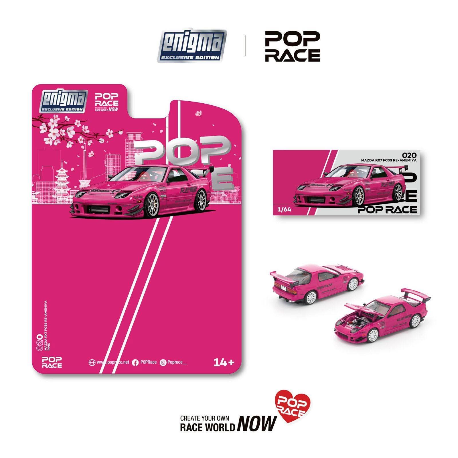 Pop Race PRE020 MAZDA RX7 (FC3S) RE-AMEMIYA PINK