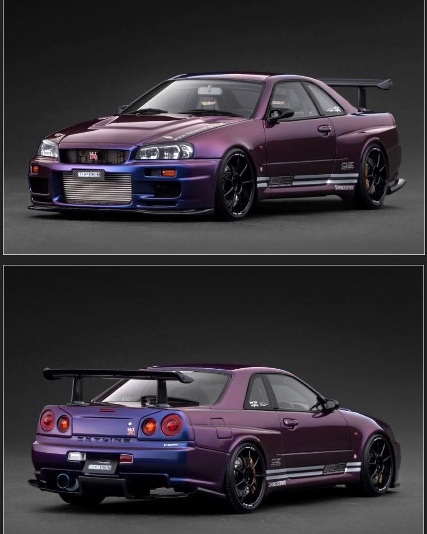 Ignition Model TOP SECRET 34GT-R (BNR34) Purple Metallic 1/18