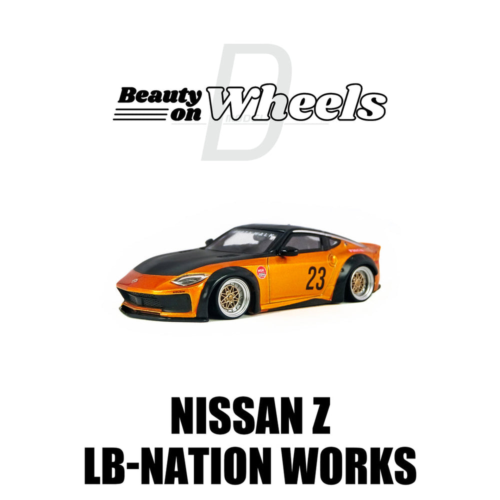 D MODEL BEAUTY ON WHEELS 1:64 Nissan Z LB-NATION WORKS Orange DBW066A