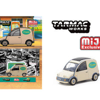 (Preorder) Tarmac Works 1:64 Nissan S-Cargo Presentation Model Car + Trading Cards Combo Set – White – MiJo Exclusives