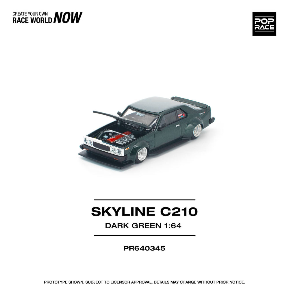 Pop Race PR640345 SKYLINE C210 DARK GREEN NEW TOOLING