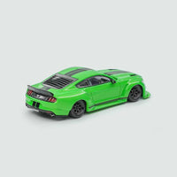 Liberty 1:64 The sixth-generation Mustang Clinched widebody kit (low enough, wide enough)
Fluorescent Metallic Green + Black Stripes