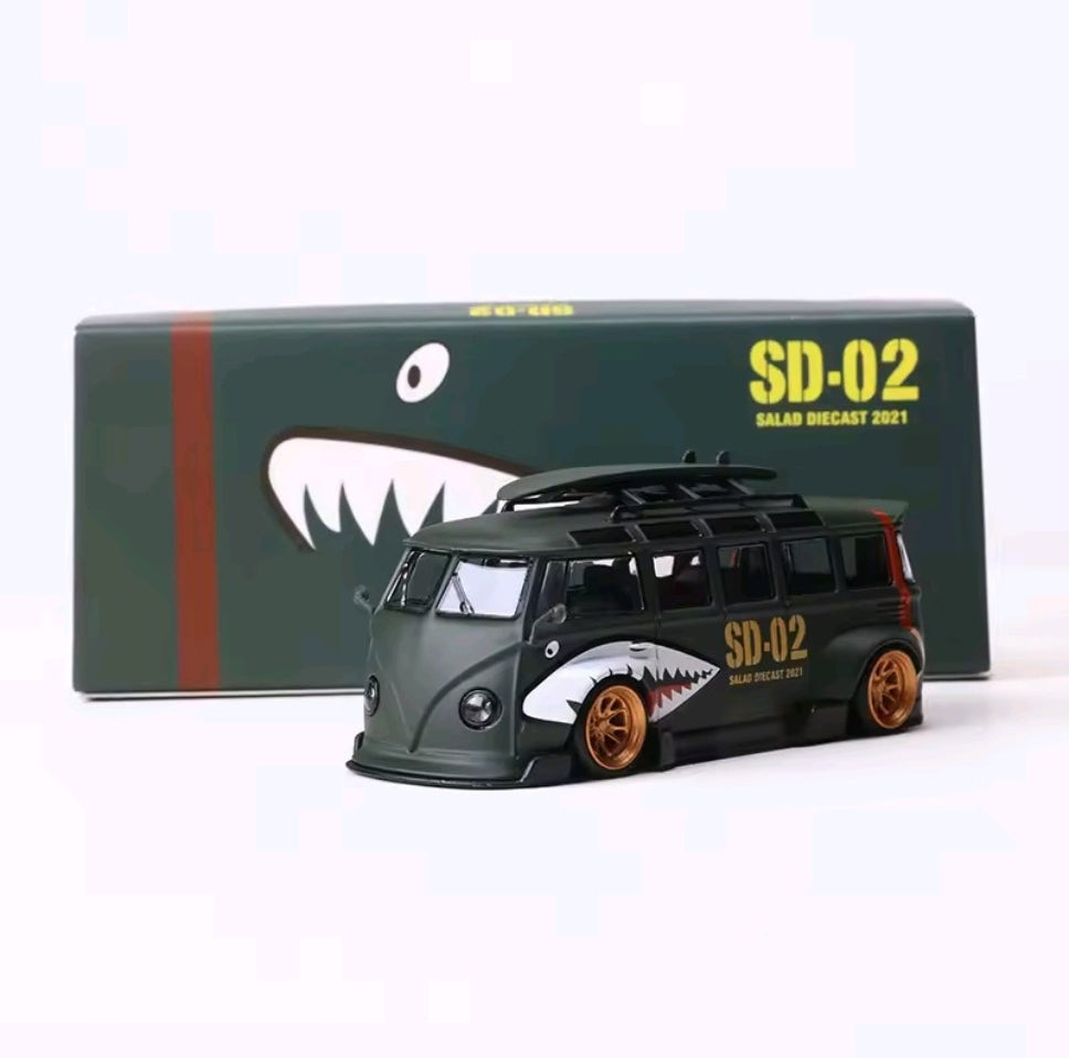 Flame VW Bus Shark Mouth