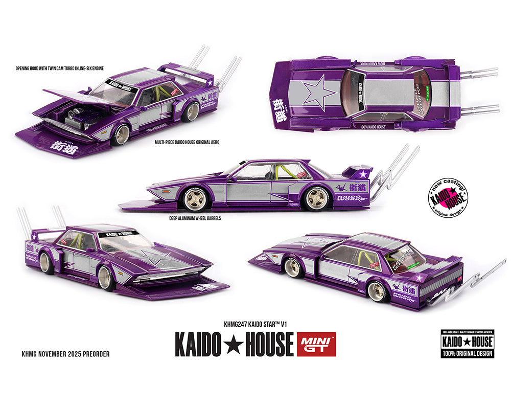 (Preorder) Kaido House x Mini GT Kaido Star V1- Purple Silver