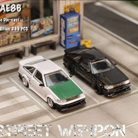 Street Weapon RWB Levin AE86
Matte Black / White 3 Car Set