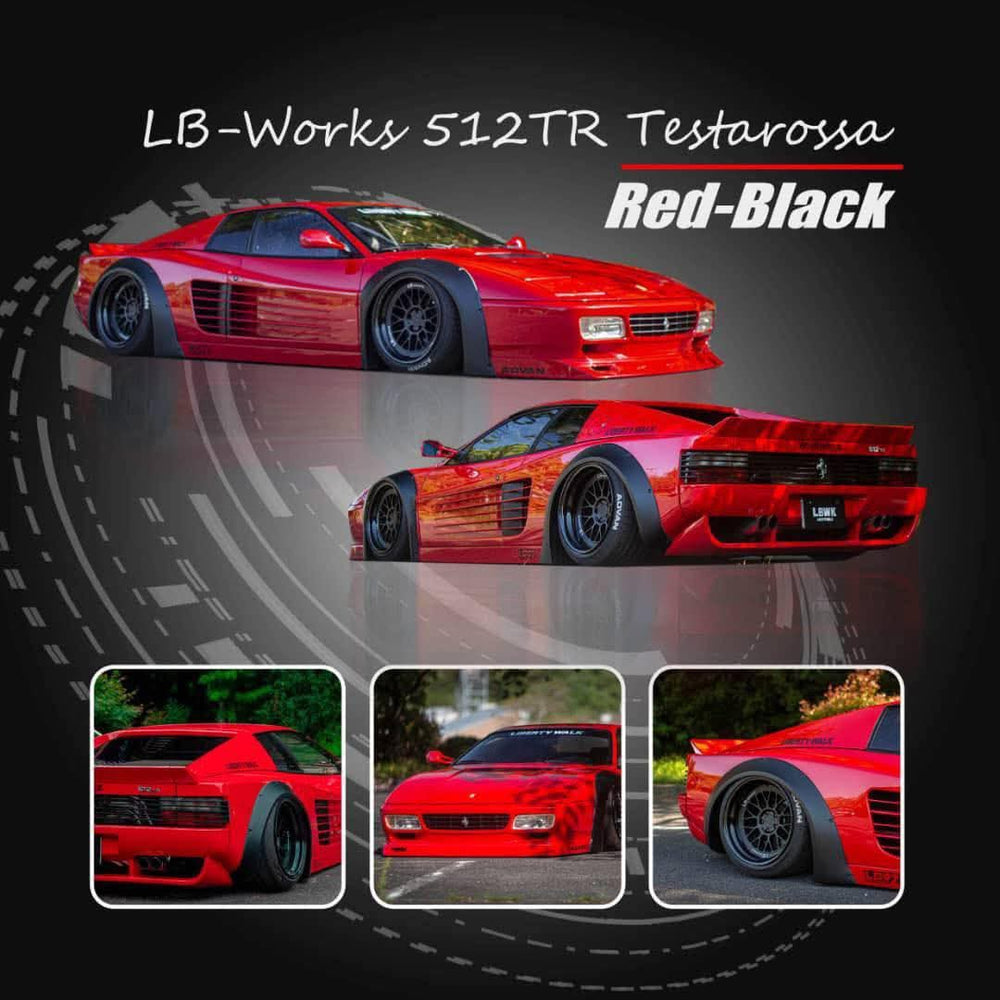 Star Model
512TR / Testarossa, LB-Works Modified.
Red (Black Rims) 
Retractable-Headlight
