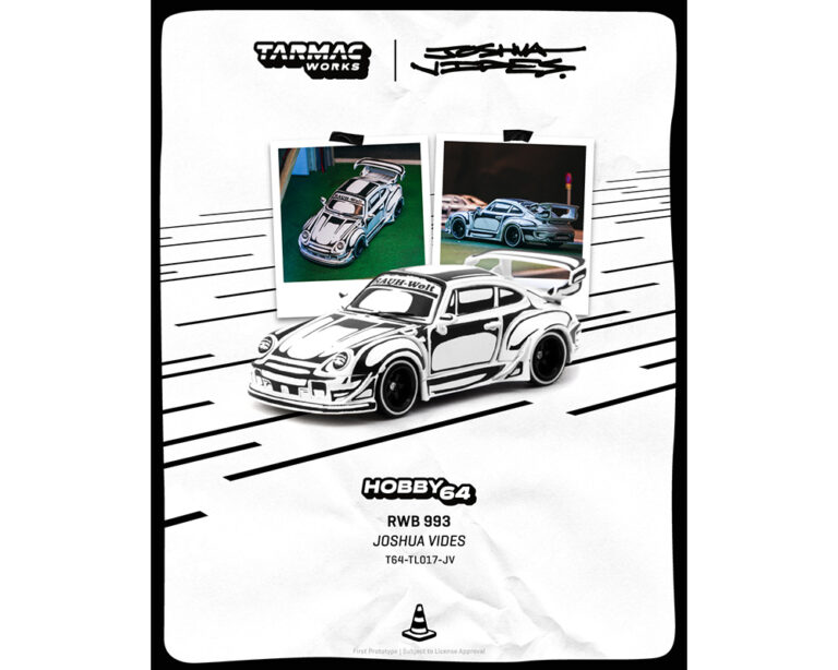 (Preorder) Tarmac Works 1:64 RWB 993 – Designed by JOSHUA VIDES – Hobby64