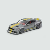 Liberty 1:64 The sixth-generation Mustang Clinched widebody kit (low enough, wide enough) Metallic Silver + Yellow Stripes