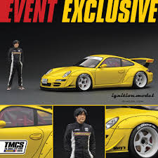 TMCS Event Exclusive Ignition Model Porsche RWB Yellow