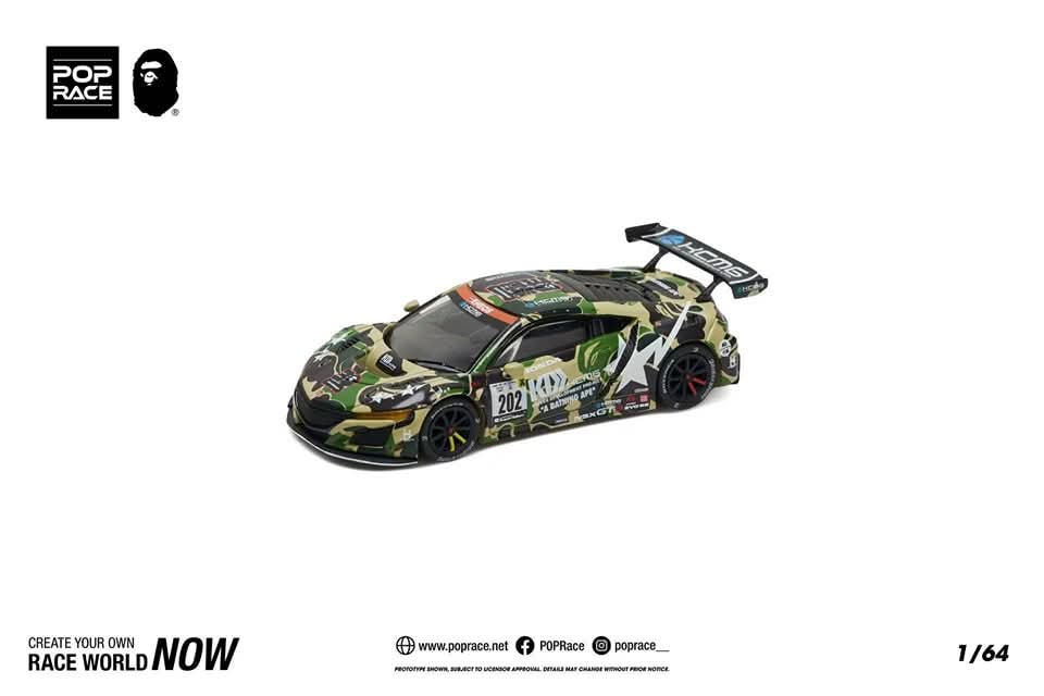 Pop Race Honda NSX GT3 EVO22 Bathing Ape Exclusive