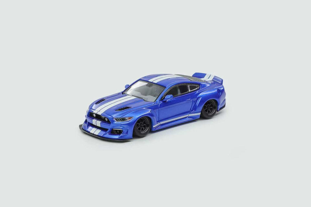 Liberty 1:64 The sixth-generation Mustang Clinched widebody kit (low enough, wide enough)
A. Metallic Blue + White Stripes