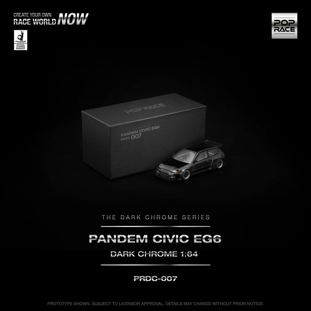 Pop Race PRDC007 PANDEM CIVIC EG6 DARK CHROME