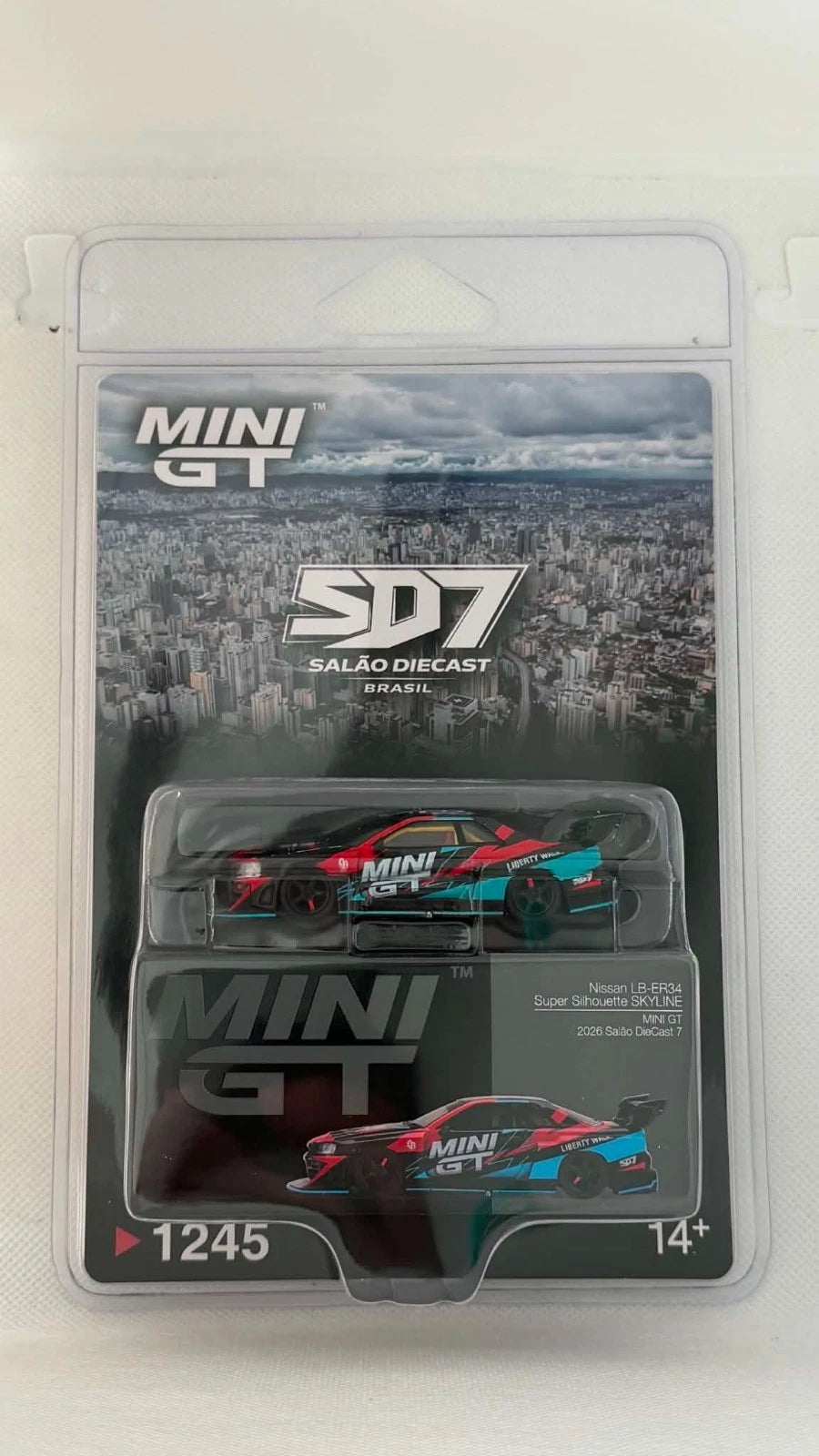 Consignment - 2026 Brazil Convention MINI GT NISSAN LB-ER34 SKYLINE SUPER SILHOUETTE BRAZIL SALAO EXCLUSIVE #1245