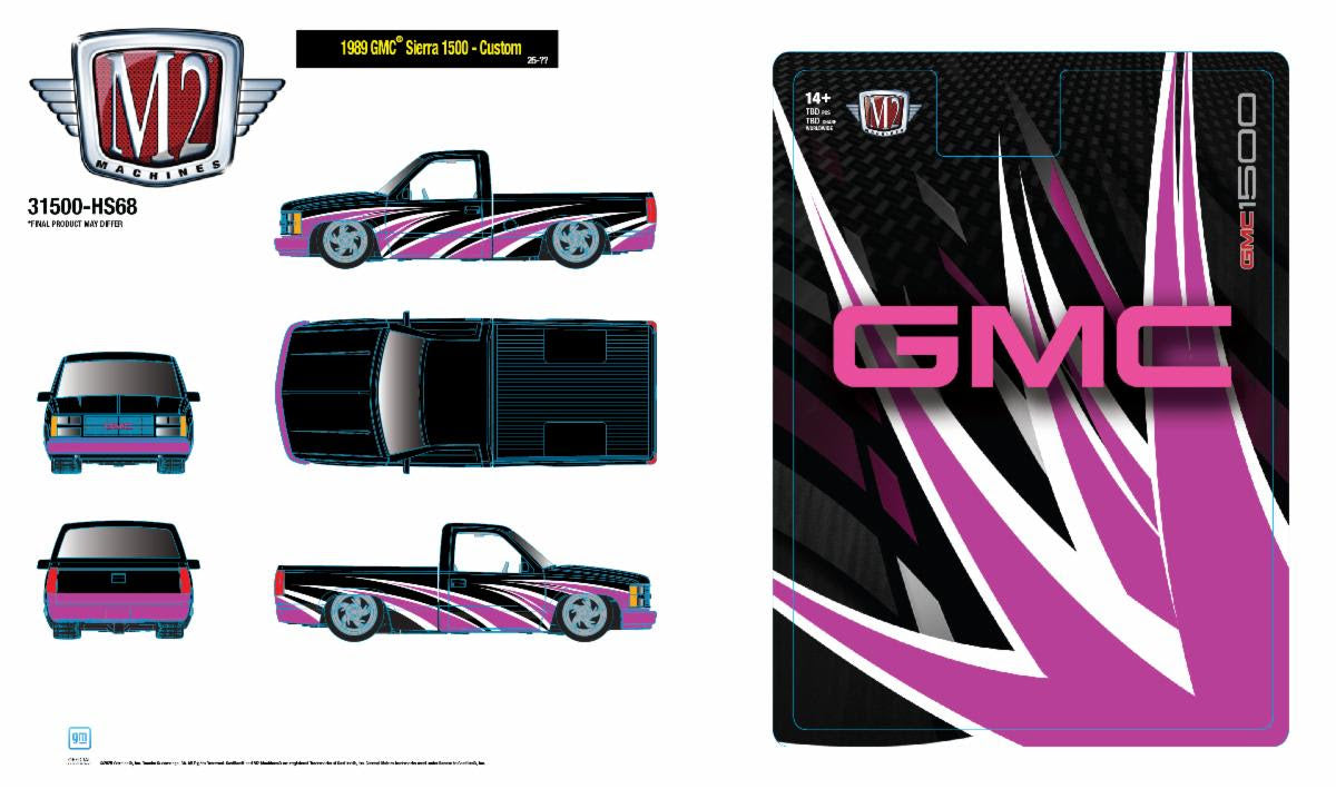 M2 Machines 1989 GMC Sierra 1500 - Custom  (31500-HS68)