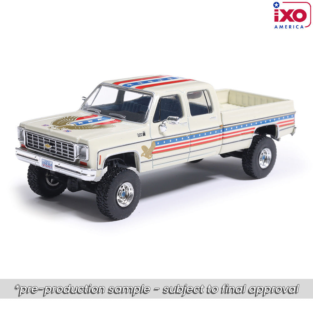 IXO 1:64 1976 Chevrolet Custom Deluxe K30 Fleetside - July 4th Exclusive