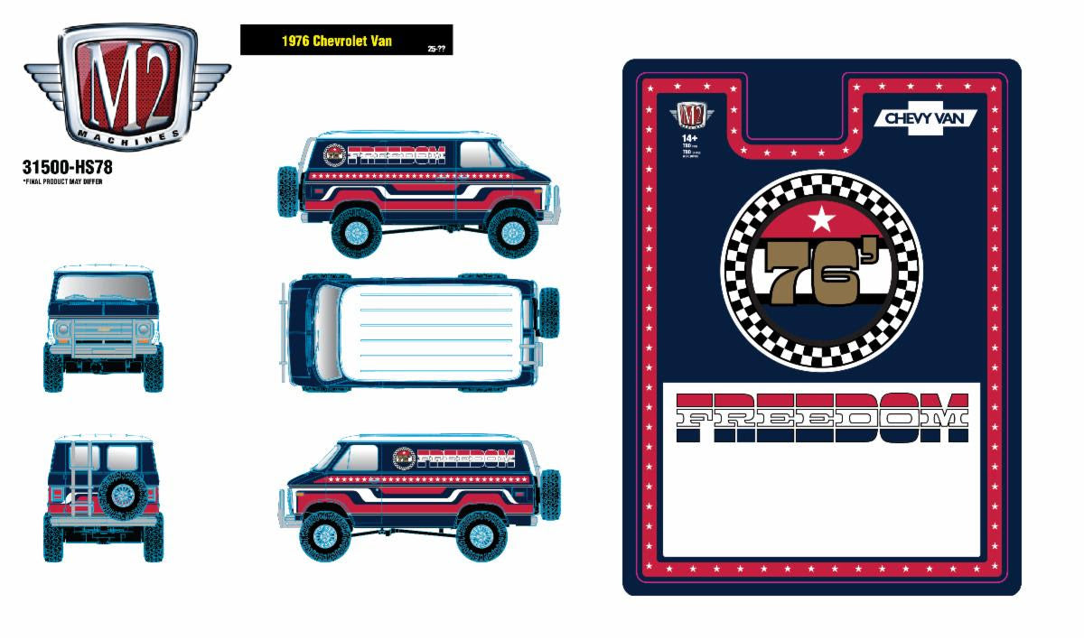 (Preorder) M2 Machines 31500 SERIES, RELEASE HS78 Freedom Van