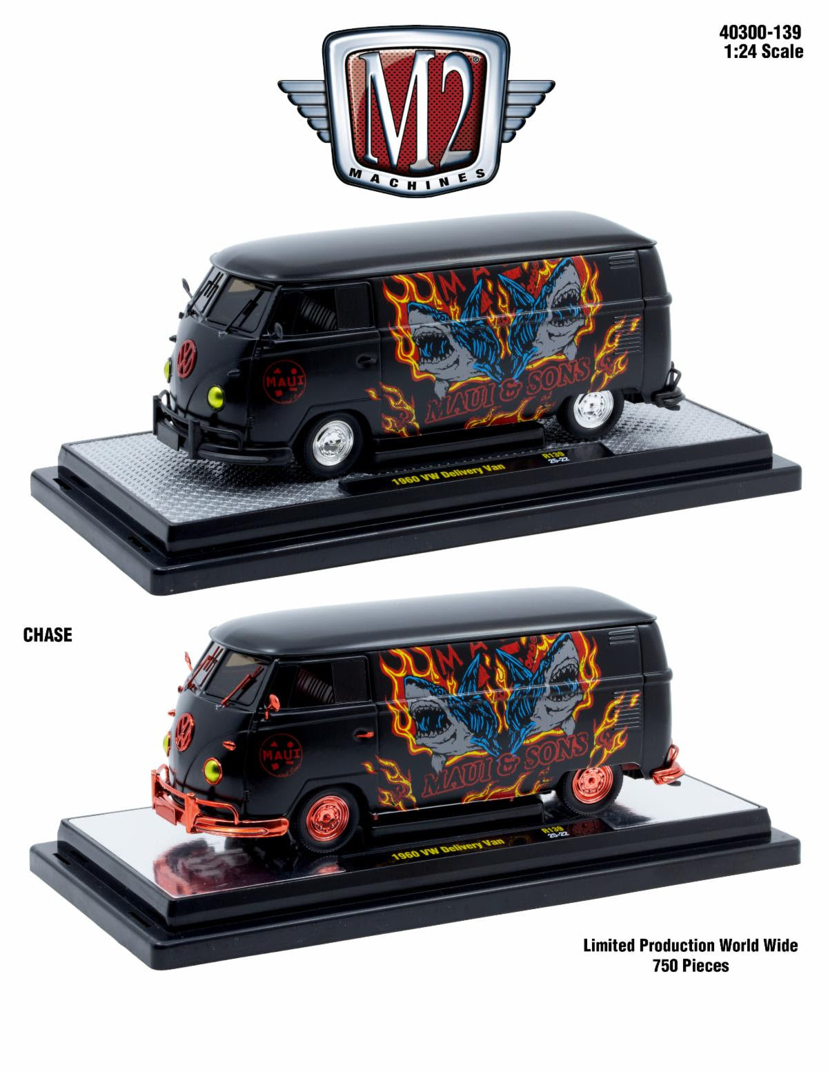 M2 1/24 24 Scale (40300-139) B - 1960 Volkswagen Delivery Van