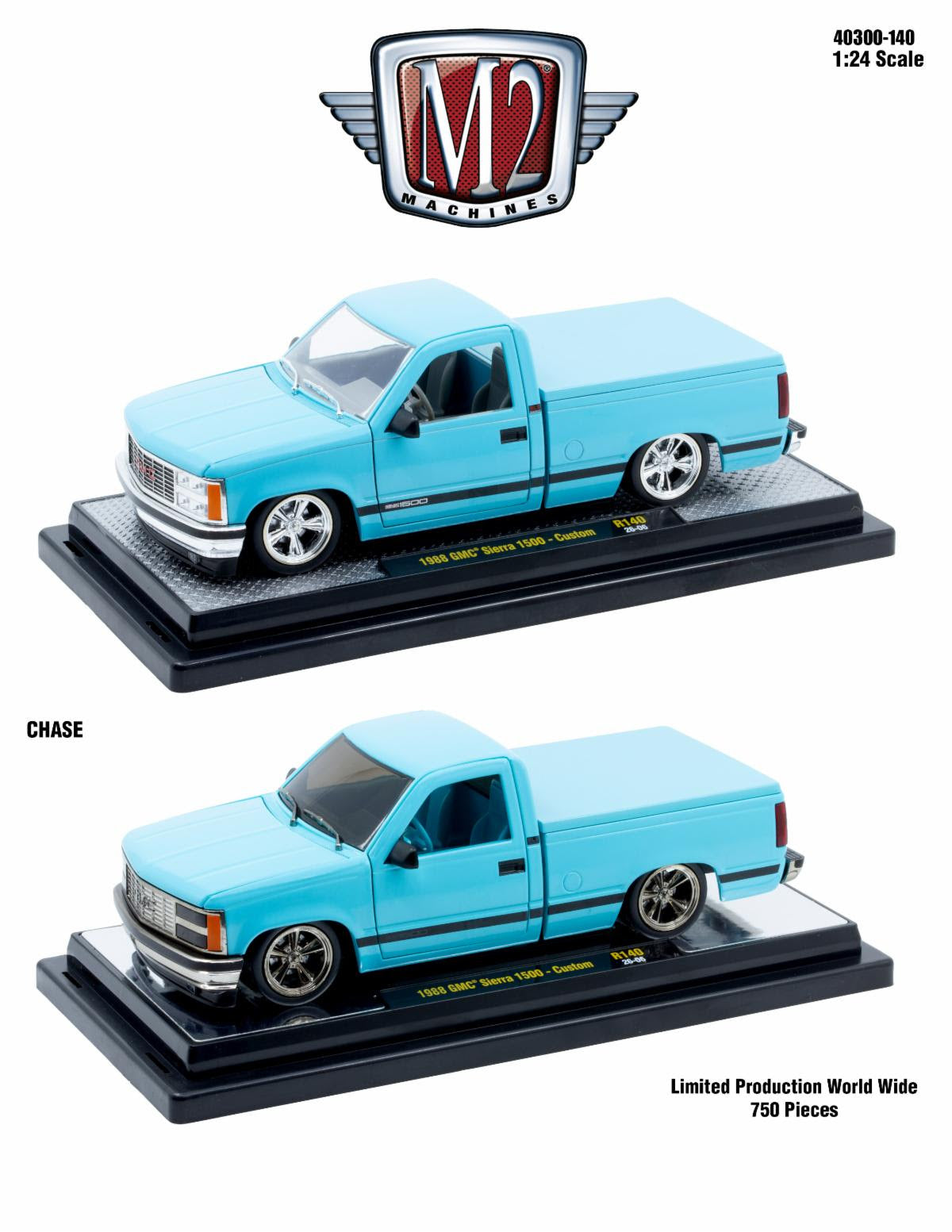 M2 1/24 24 Scale 40300-140 B - 1988 GMC Sierra 1500 - Custom