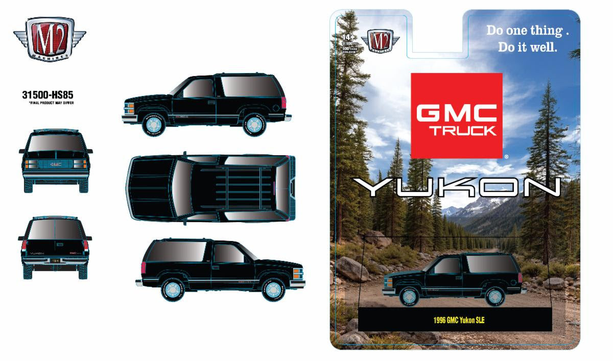 (Preorder) M2 Machines 1:64 31500-HS85 1996 GMC Yukon SLE