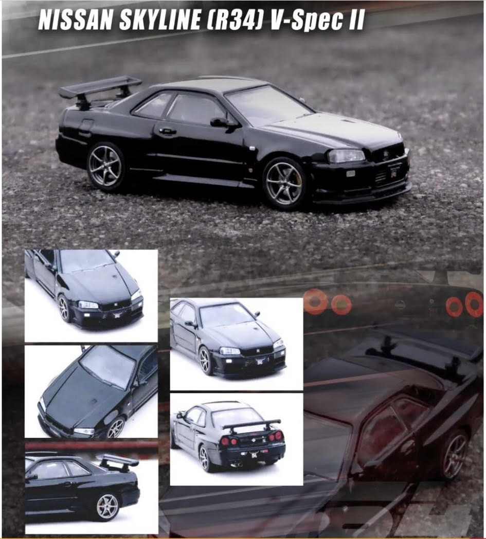 Consignment Inno64 NISSAN SKYLINE GT-R (R34) V-SPEC II BLACK