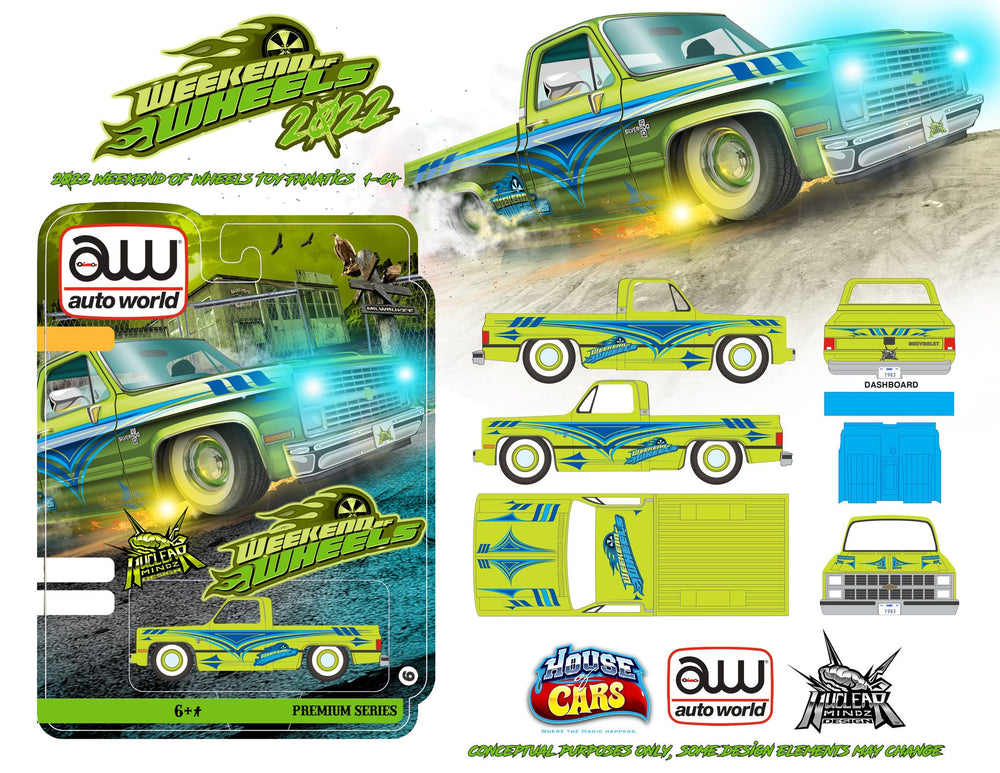 2023 Weekend of Wheels Autoworld Lowrider 1983 Silverado Green Monster