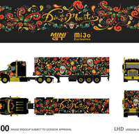 Mini GT 1:64 Mijo Exclusive Western Star 49X with 40 Ft Container Day Of The Dead “Dias De Los Muertos” 2022 Limited Edition