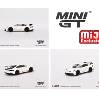 Mini GT 1:64 Porsche 911 (992) GT3 White – Mijo Exclusive