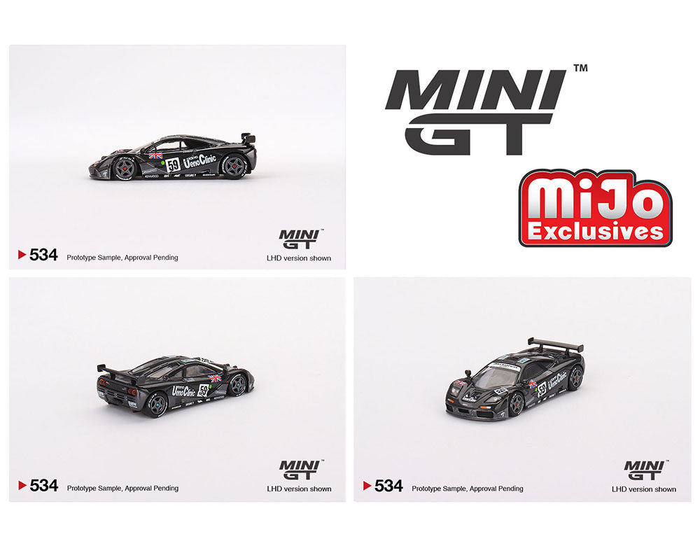 Mini GT 1:64 McLaren F1 GTR #59 1995 Le Mans 24Hr Winner – Black – Mijo Exclusives