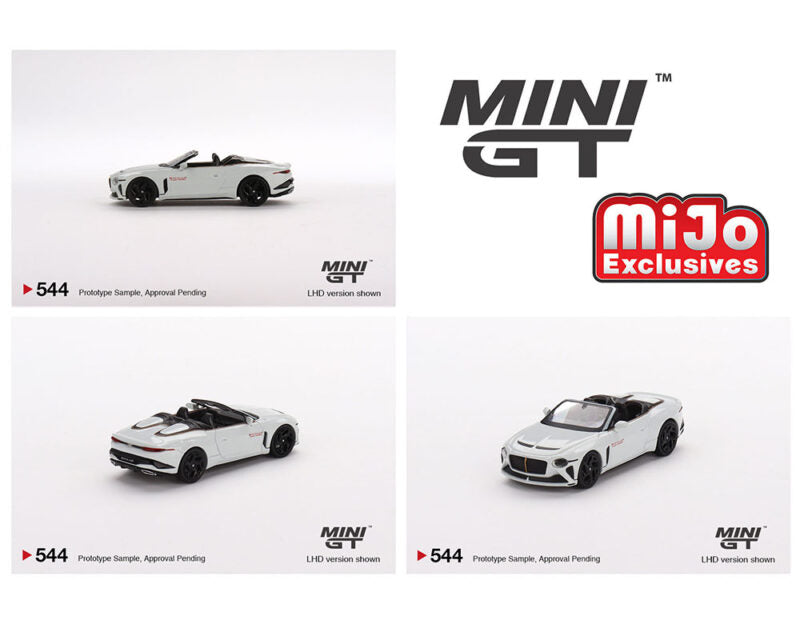 Mini GT 1:64 Bentley Mulliner Bacalar Car Zero – White – Mijo Exclusives